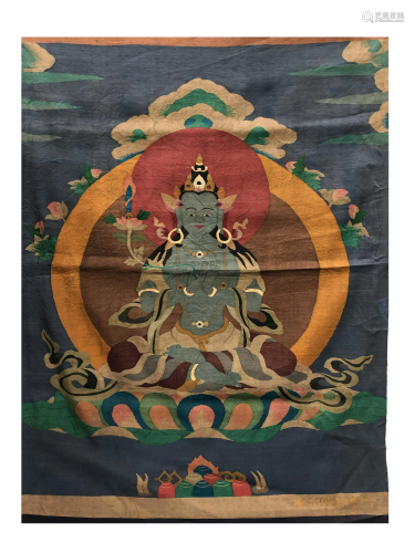 A Chinese Tibetan Brocade Thangka