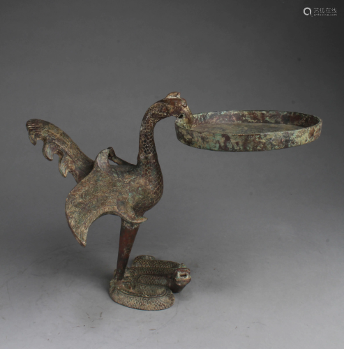 Chinese Bronze Mythical Beast Ornament