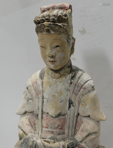 Antique Chinese Clay Sculpture, Ming Dynasty