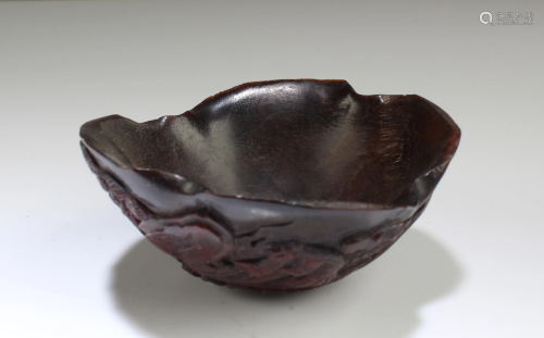 A Carved Horn Cup