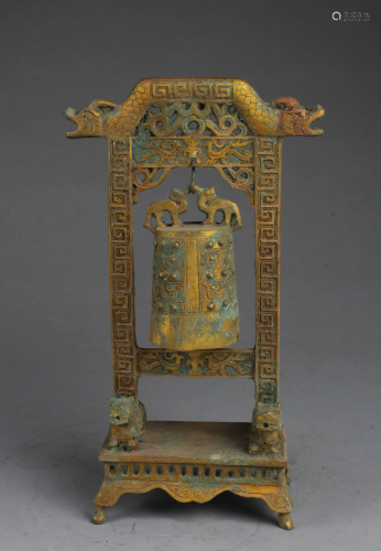 Chinese Bronze Bell Tower