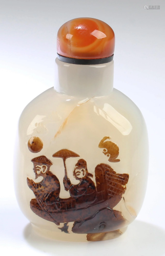 Chinese Agate Snuff Bottle