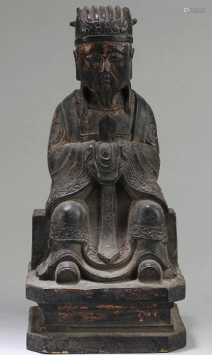 Chinese Bronze Deity Statue