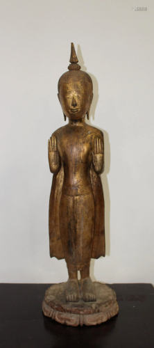 Antique Carved Wooden Statue