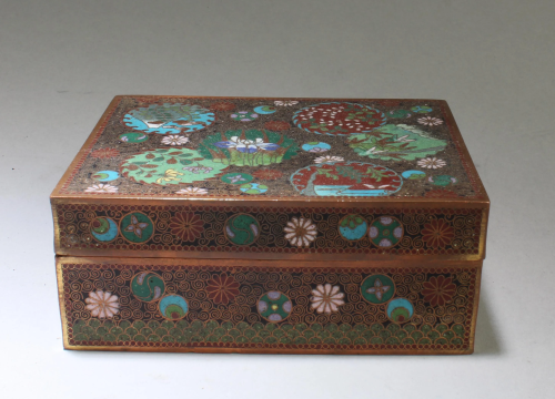 Chinese Cloisonne Rectangular Shaped Container