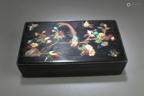 Chinese Hardwood Rectangular Box