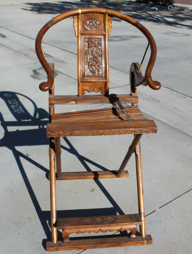 Chinese Wooden HorseBack Chair