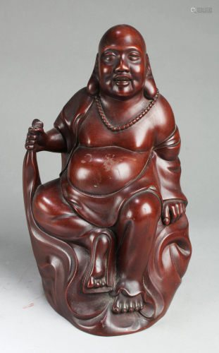 Chinese Hardwood Carved Buddha Statue