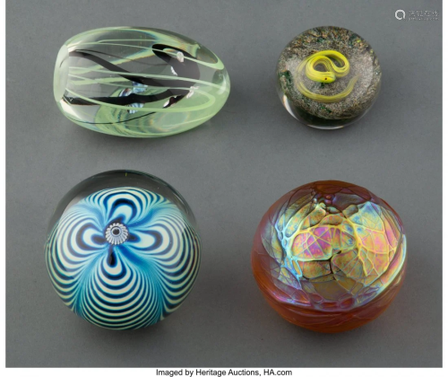 27171: A Group of Four American Studio Glass Pa…