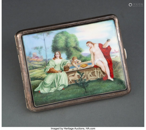 27051: An Austrian Partial Gilt Silver and Enamel …