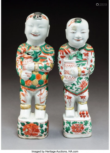 27286: A Pair of Chinese Famille Verte Porcelai…