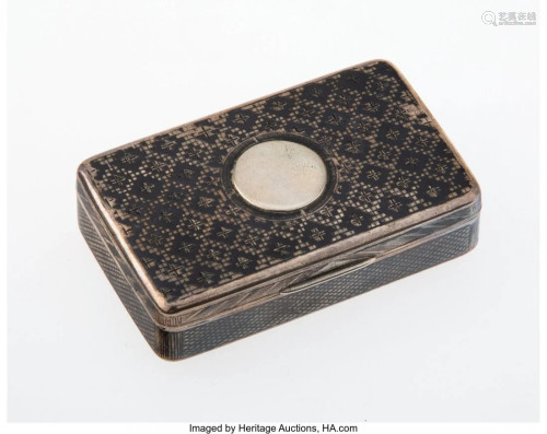 27053: A Russian Niello Silver Snuff Box, 1869 …