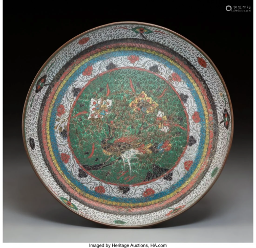 27288: A Chinese Cloisonné Basin, Ming Dynasty 2