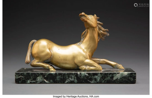 27149: A Bronze Figure of a Horse on Marble …