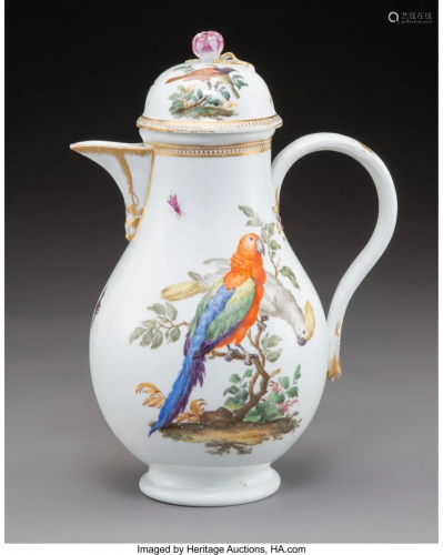 27002: A Meissen Polychromed and Partial Gilt P…