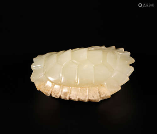 HeTian Jade Longevity Ornament from Han漢代和田玉長壽龜配飾