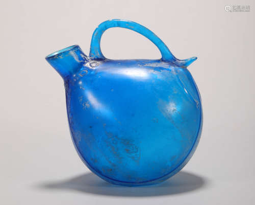 Blue Glazed Bottle from Liao遼代藍琉璃壺