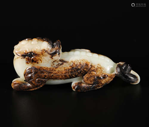 HeTian Jade Beast from Han漢代和田玉瑞獸