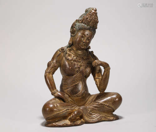 Copper Avalokitesvara Statue from Qing清代銅質觀音造像