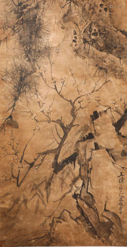Ink Painting from ShouPing Vertical Scroll from Qing清代水墨畫
惲壽平
紙本立軸