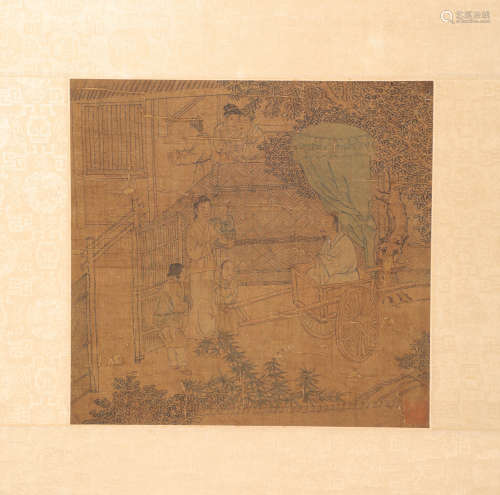 Ink Painting of Character and Landscape in Silk Eddition from Qing清代水墨畫
人物山水
絹本鏡心