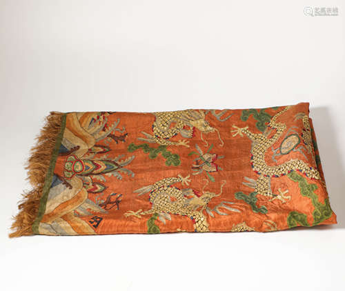 Tapestry in Dragon Grain from Qing清代緙絲龍紋