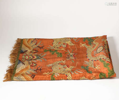 Tapestry in Dragon Grain from Qing清代緙絲龍紋