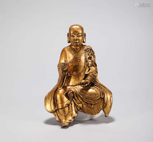 Copper Gilding Gold Buddha Statue from Qing清代銅鎏金
佛造像