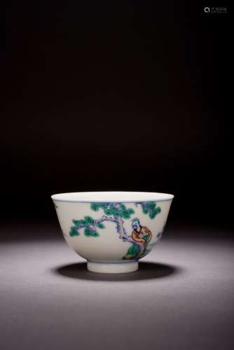 A CHINESE DOUCAI ENAMELLED 'FIGURES' BOWL