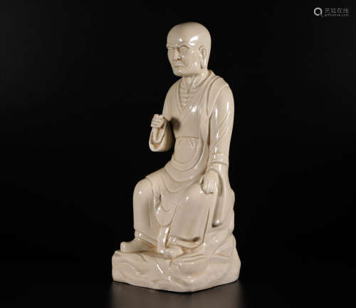 whiteware arhat sculpture from Song宋代白瓷羅漢造像