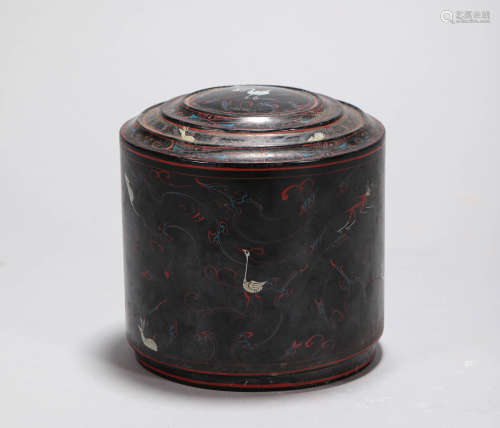 lacquerware accessory container from Han漢代漆器首飾盒