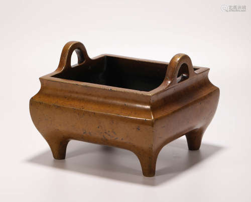 copper censer with two ears from Ming明代銅質雙耳爐