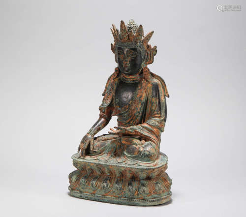 Copper Avalokitesvara Statue from Ming明代銅質觀音佛造像