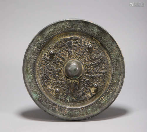 Bronze Four Nail Mirror from Han漢代青銅四乳釘鏡