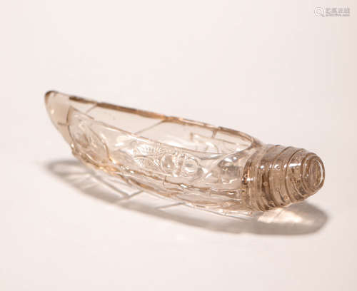 Crystal Pen Washer from Qing清代茶晶笔洗