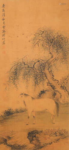 ink paiting by Jin Pu from Qing清代水墨畫
溥晋
絹本鏡心