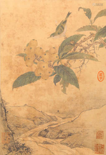 flowers and birds ink painting from Qing清代水墨花鳥畫
絹本鏡心