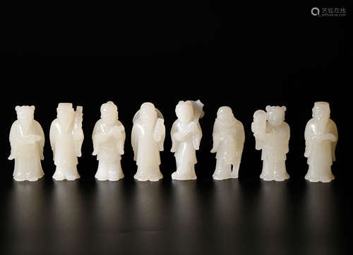 Hetian jade characters from Qing清代和田玉
八仙