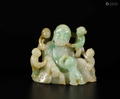 jadeite Maitreya buddha from Qing清代翡翠五子弥勒佛