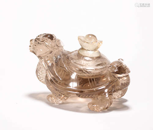 crystal beast shaped writing brush holder from Qing清代水晶獸
筆洗