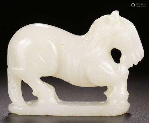 A HETIAN JADE HORSE PENDANT