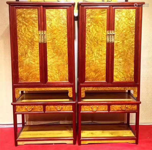 A HUALI WOOD CABINET