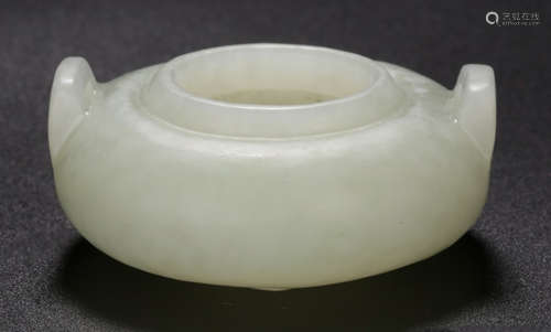 A HETIAN JADE DOUBLE EAR CENSER