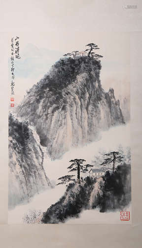 魏紫熙 山水 设色纸本立轴