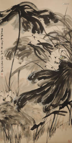 Zhang Daqian - Lotus Painting