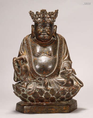 Qing Dynasty - Gilt Buddha Statue