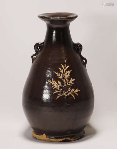 Tang Dynasty - Black Glaze Vase