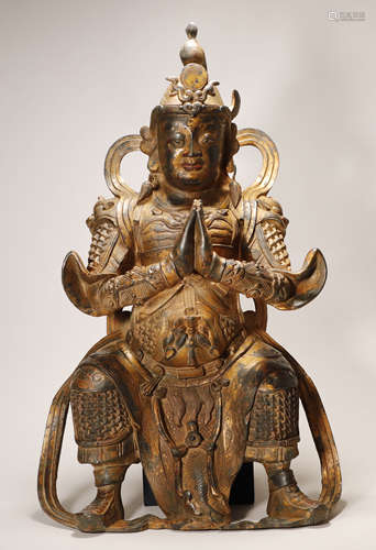 Qing Dynasty - Gilt Buddha Statue