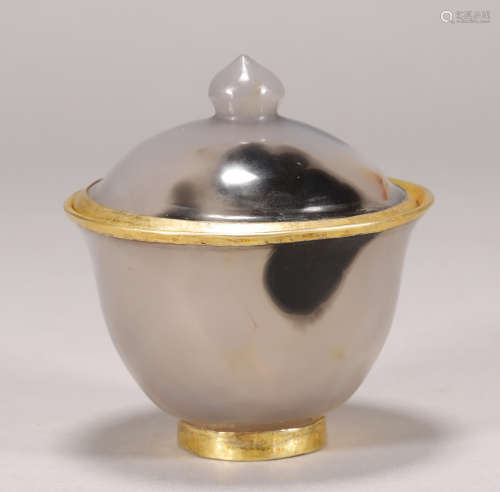 Liao Dynasty  - Agate Wrap Silver Gilt Bowl