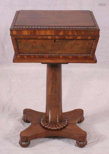 William IV Mahogany Teapoy, c. 1825-1880